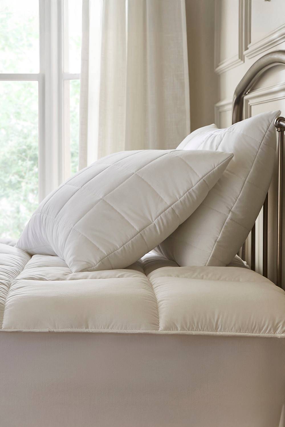 Premium Suite Waterproof Mattress Topper & Pillow Protector Set, White