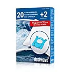 20 x dustwave® dammsugarpåsar lämpliga för Universal S-Bag Philips Performer. Performer Pro. Aktivitet Kompakt Expert FC8729 FC9150 FC9179 FC9180 FC9199 FC8520 FC8529 – Made in Germany filter