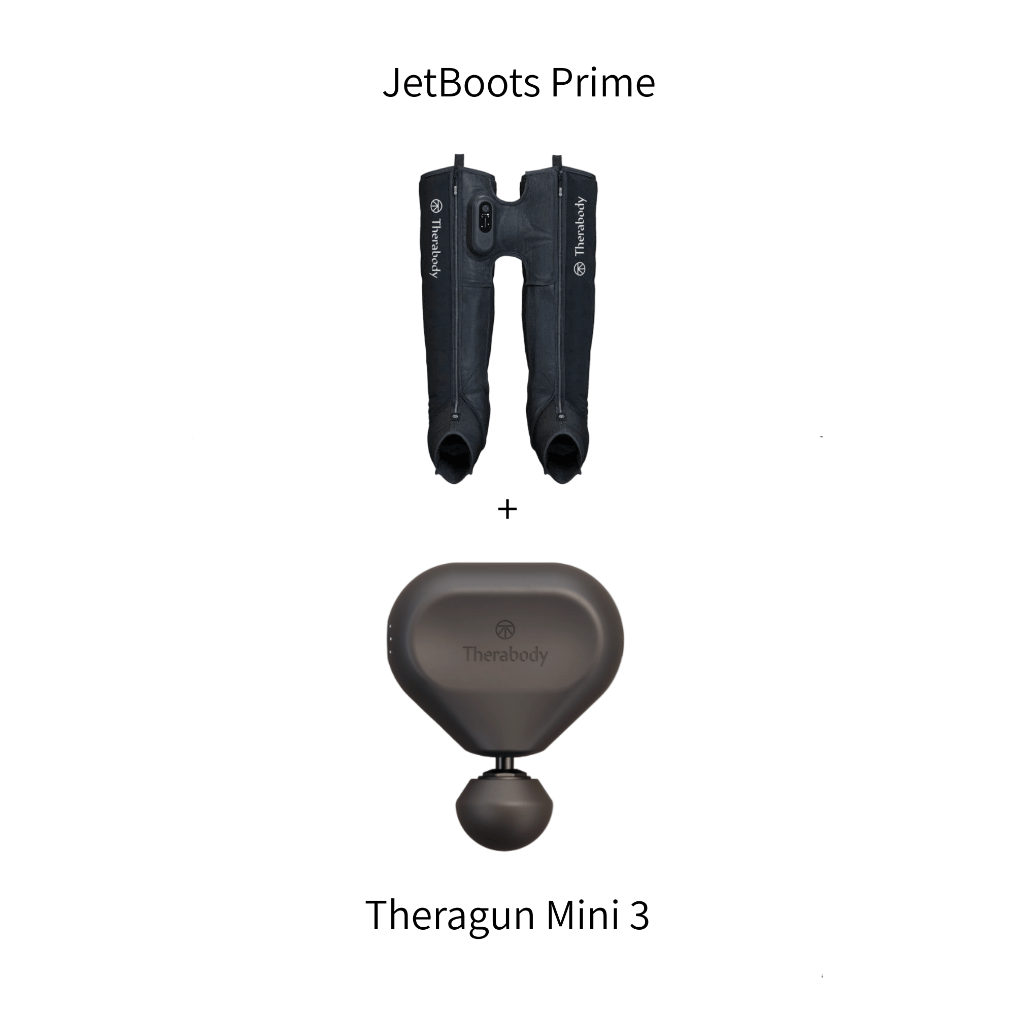 Therabody Travel Recovery Bundle – Theragun Mini 3 & JetBoots Prime - Medium Desert Rose