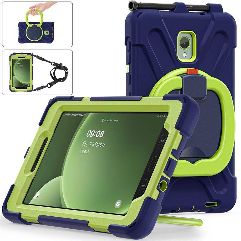 Tablettfodral för Samsung Galaxy Tab Active5 Soft Silikon PC Pad Fodral för Samsung Tab Active 5 SM-X306B Capa Crossbody Lanyard Hand iPad Tablet Cove
