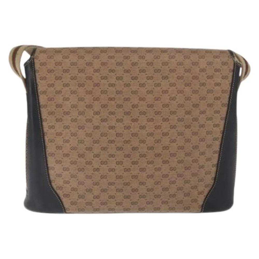 Gucci Vintage Pre-owned Micro Gg Supreme Web Sherry Line Cross Body Bag - Vintage - Dame - Beige - ONE SIZE - Uld