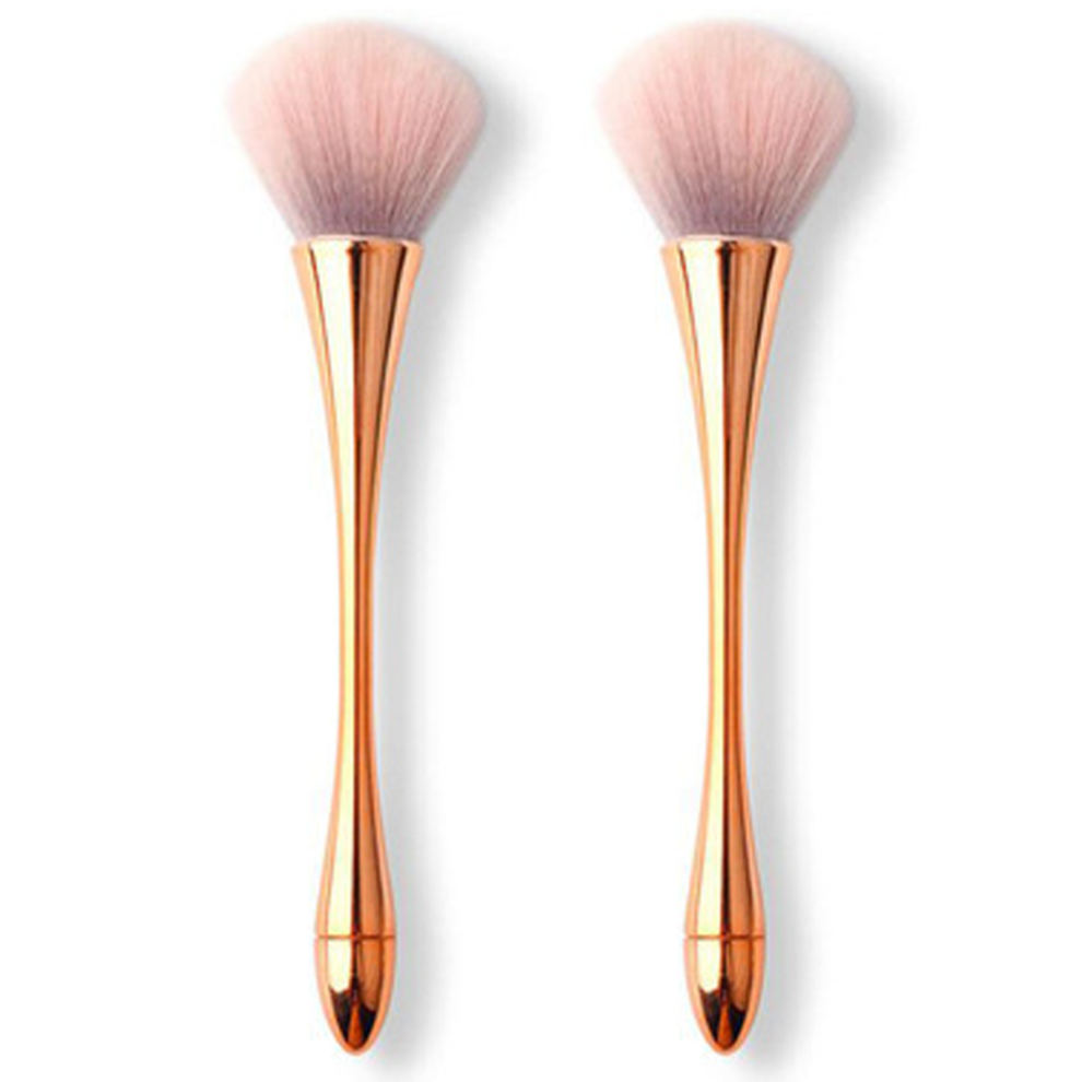 Professionelt ansigtskosmetikværktøj, påføring af blush og bronzer med bløde, bøjelige syntetiske fibre, perfekt til begyndere og eksperter,