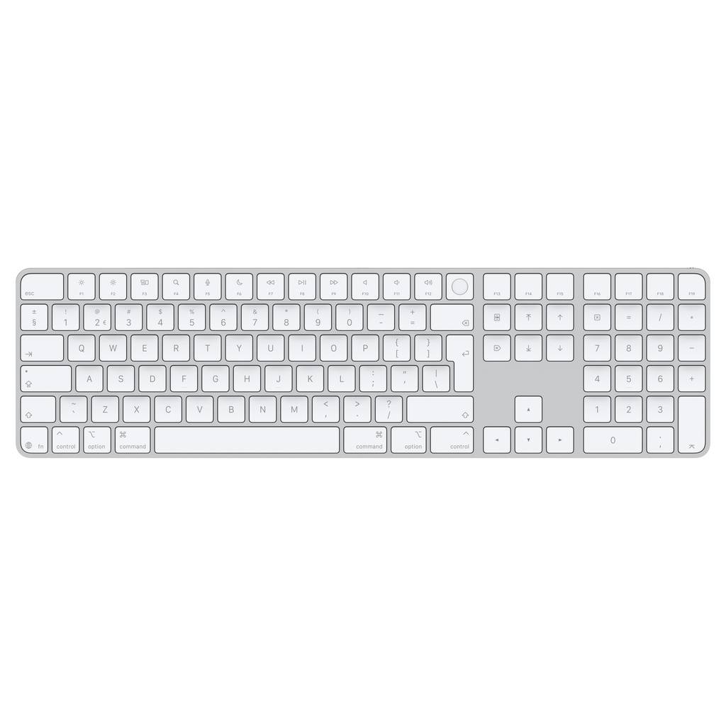 Apple Magic Keyboard med Touch ID och numerisk del till Mac-modeller med Apple-chip (USB‑C) – nederländskt – vita tangenter