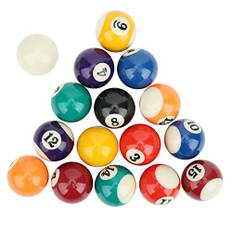 Mini Harts Biljardbollar Miljövänliga Barn Biljardboll Leksaker 16 Stycken 38mm Biljard Biljard Träning Cue Bollar