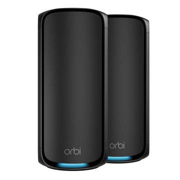 NETGEAR Orbi 970 WiFi 7 Mesh system 2-Pack Black - BE27000 Quad Band WiFi 7 Mesh system (RBE972SB)