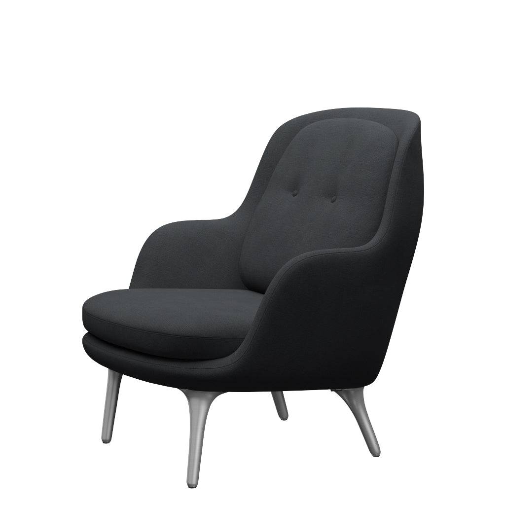 Fri Lænestol m. stel i aluminium fra Fritz Hansen Christianshavn - 1173 Grey - Jacobsen Plus