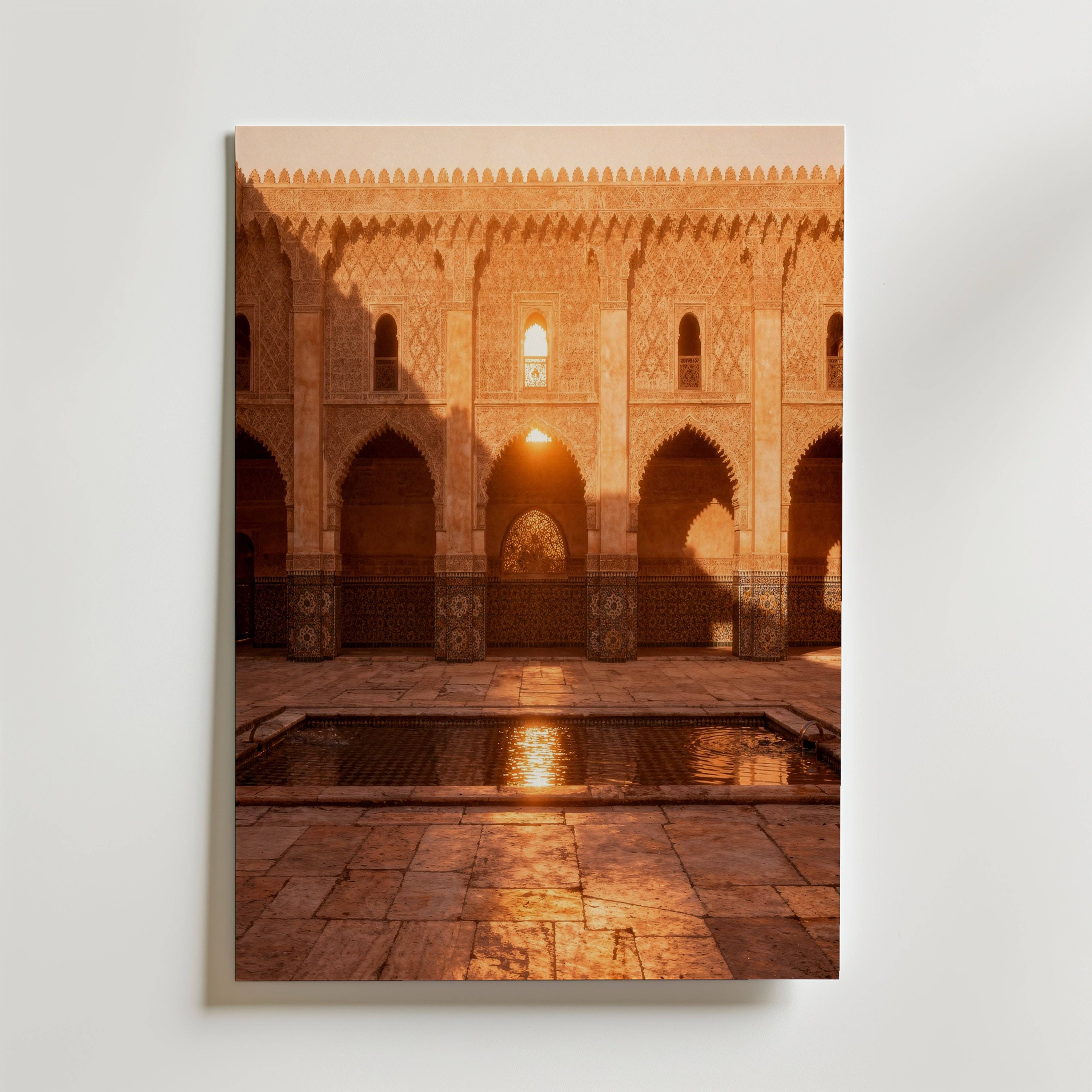 Golden Courtyard Poster - Premium Canvas 30x40 cm