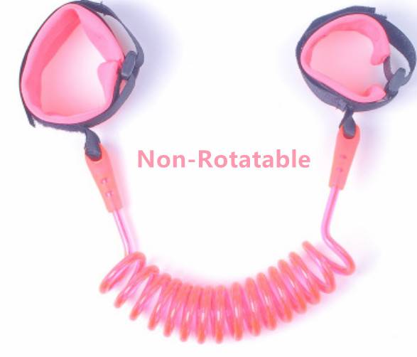 1.5-2.5m barn säkerhetssele justerbar barn koppel anti-förlorade handled länk dragkedja rullstol armband - Icke-roterbar rosa / 2.5 m