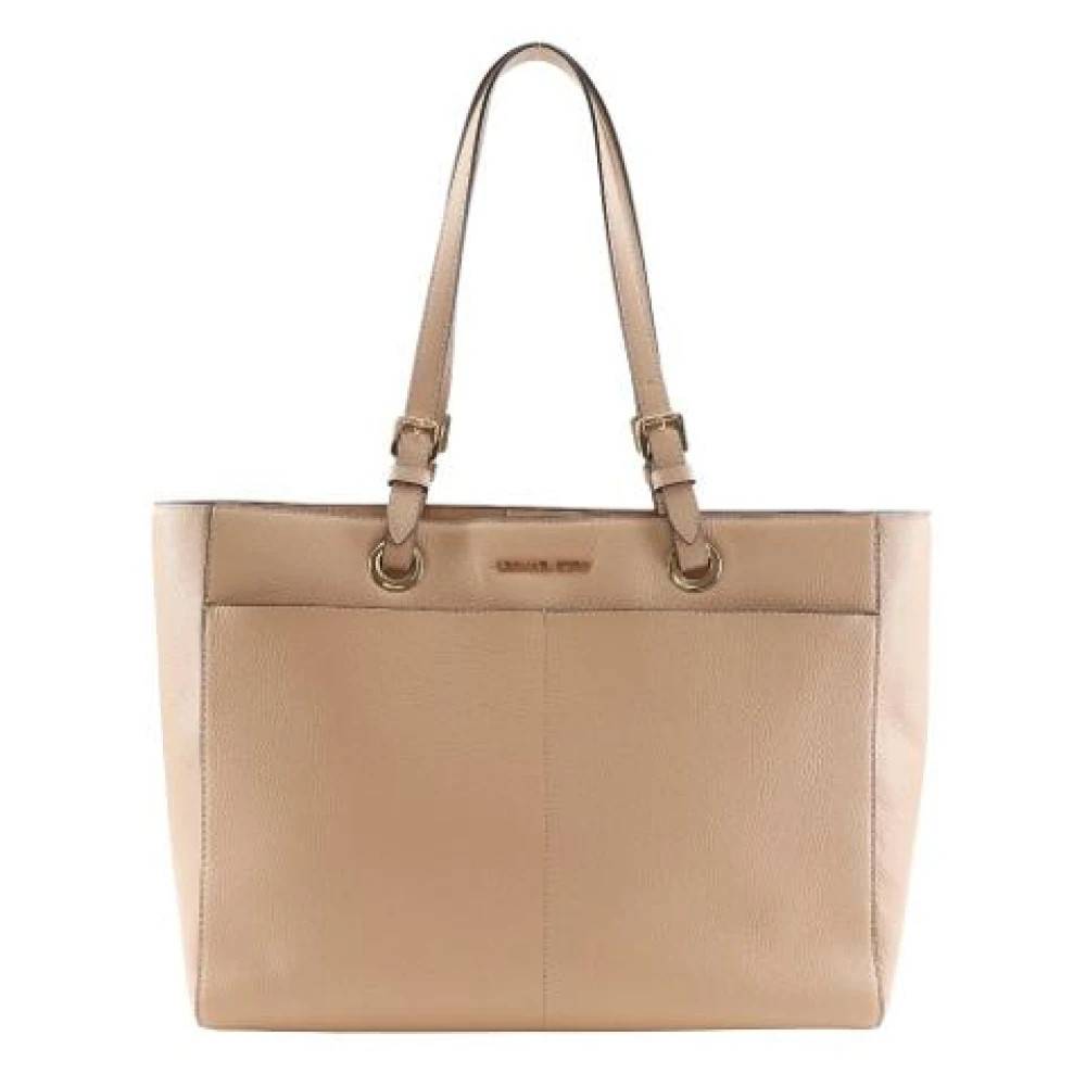 Michael Kors Pre-owned Pre-owned Læder Tote Taske - Vintage - Dame - Beige - ONE SIZE - Læder