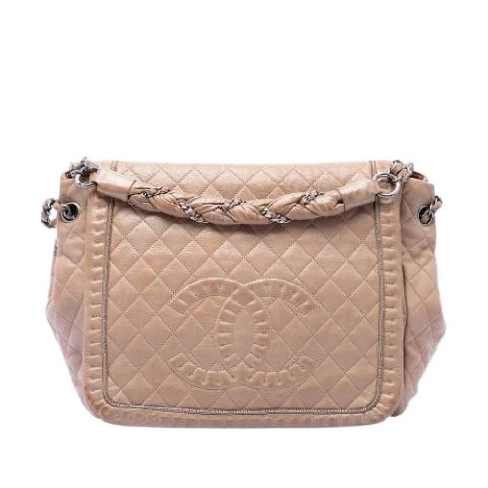 Chanel Vintage Pre-owned Quilted Flap Bag - Vintage - Dame - Beige - ONE SIZE - Uld