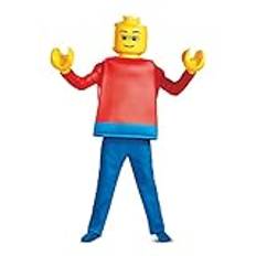 Disguise Lego Guy Deluxe Child Costume, Red, Size/(4-6)