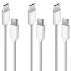 USB-C til USB-C kabel, 3-pak (1/2m/3m) – 60W hurtigopladning