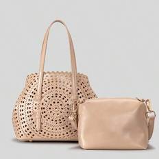Retro Fashion Hollow Mother Tote Bag Summer Beach Vacation Beach Bag Women&#39;s Foldable Shoulder Crossbody Bag - Multicolor