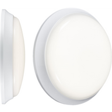 KnightsBridge 230V IP54 14W IP54 LED Bulkhead with Sensor 4000K - White