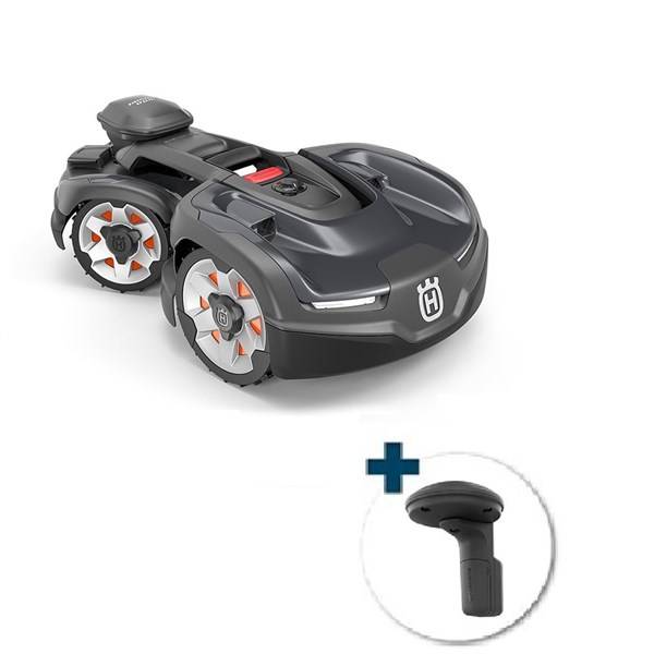 Husqvarnas Automower® 435X AWD NERA 5000 m² - inkl. Garage, knivsæt & EPOS Referencestation.