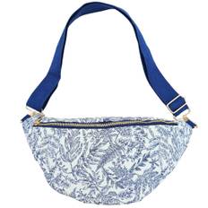 Bleu Stor Bumbag med blå Blomster