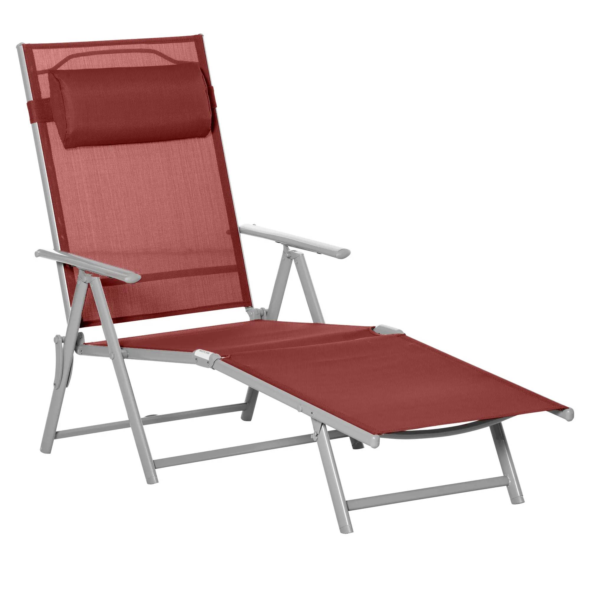 Solstol 5 nivåer med kudde 137x63,5x100,5 cm