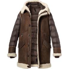 Blauer. USA Herren Lammfelljacke braun unifarben