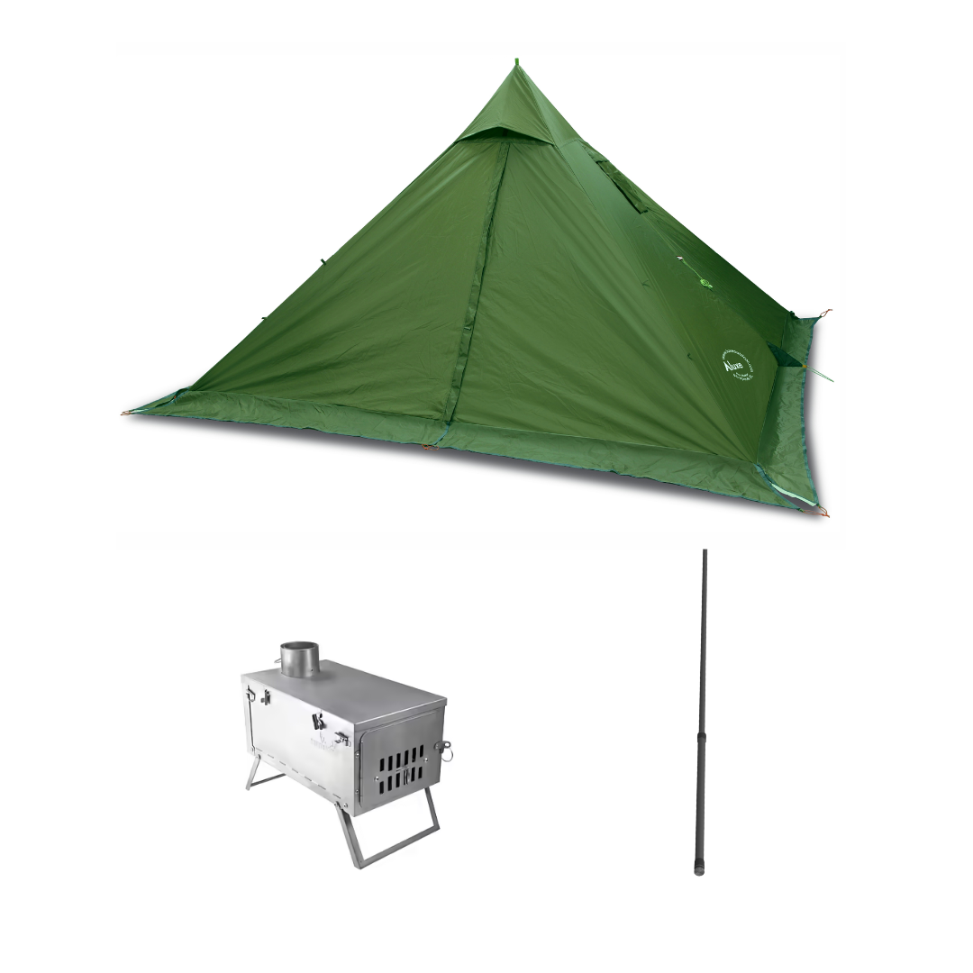 Paket: Mini Peak XL PRO  med  Winnerwell UL Titan  kamin och tältstav