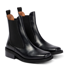 Ganni Leather Chelsea boots