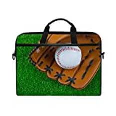 BKEOY Laptopväska baseball handske boll laptopfodral fodral fodral 13 tum till 15,6 tum, flerfärgad, En storlek