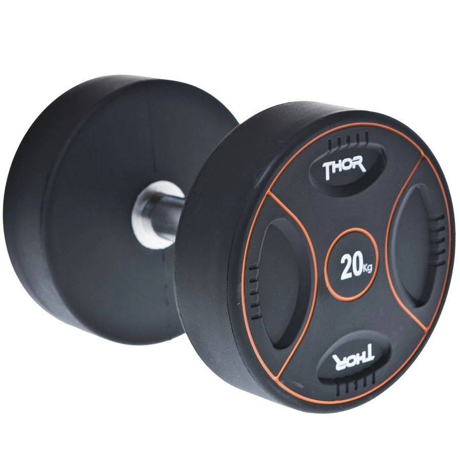 Thor Fitness Svarta Pu, Hantlar Gummi
