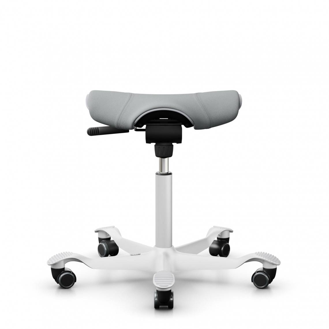 Sadelstol HÅG Capisco Puls 8002, Färg Grå, Underrede Vitt, Liftomat 265 mm, Fotring Nej