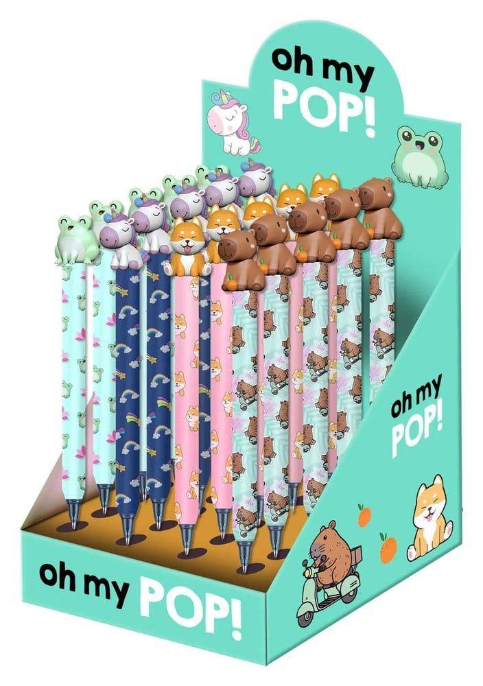 Oh My Pop! Utstrykbar gelpenna Mix - Display (24)