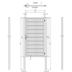 Jima 2D Panelhegnslåger – Sort – 100cm, 202cm