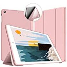 VAGHVEO Fodral för iPad Air, ultratunt och lätt smart fodral [automatisk standby/väckarklocka] med mjukt TPU-silikonfodral för Apple iPad Air 1 9,7 tum (A1474 A1475 A1476), rosa