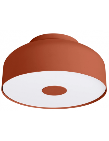 OMIQ Plafond i stål og PVC Ø30 cm 4 x E27 - Murstensrød