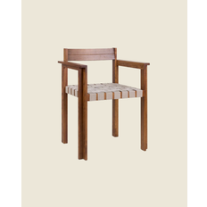 Symmetry Armrest Chair | Honey Ash Wood / Oat Fabric