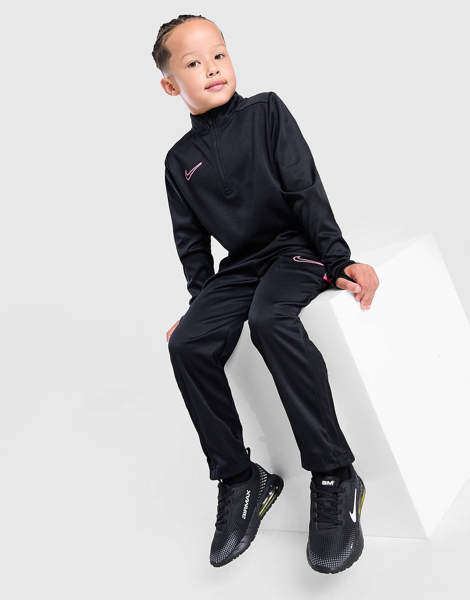 Nike Academy 1/4 Zip Tracksuit Children, Sort