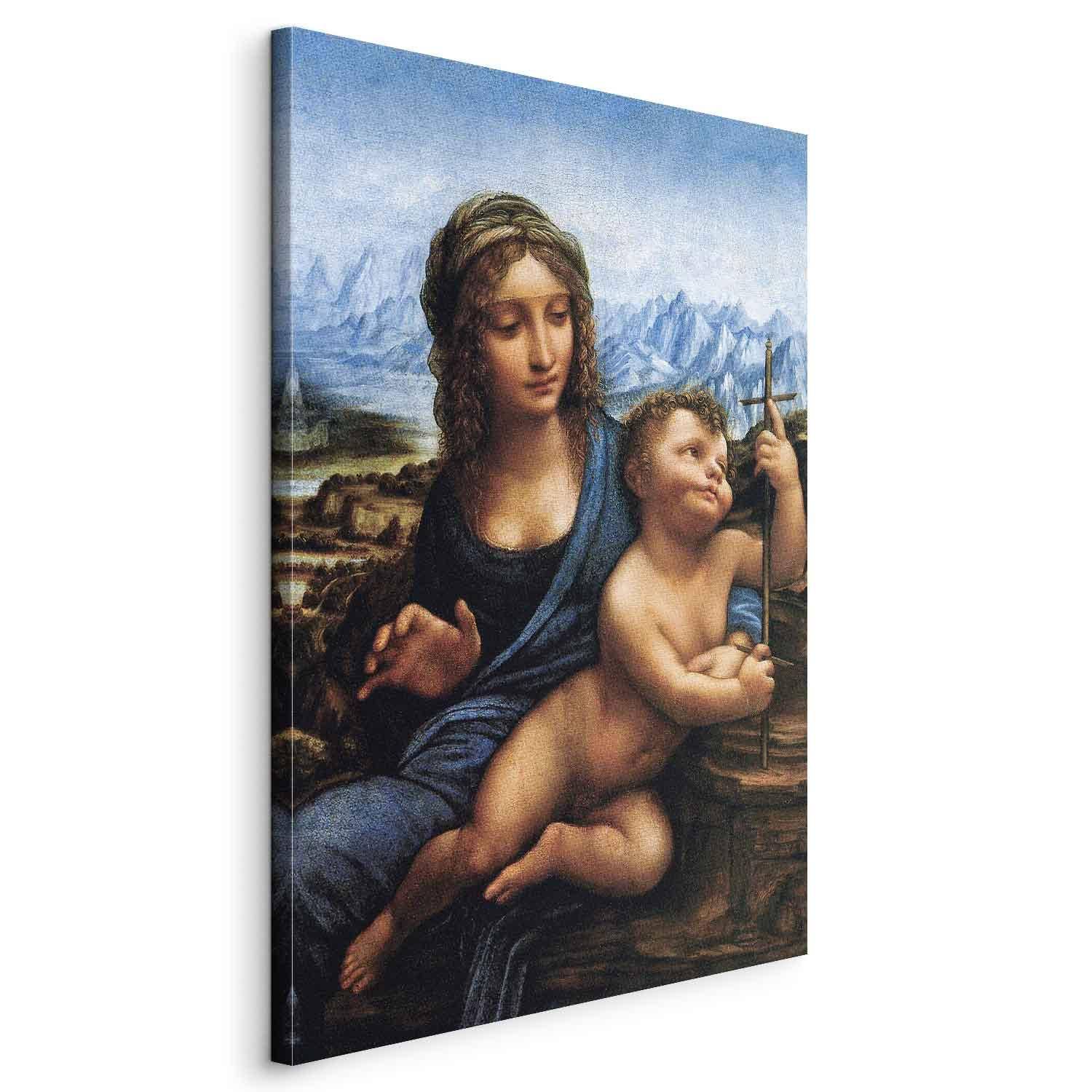 XXL-billede Leonardo da Vinci - Madonna med garnvinde - 93 x 140 cm