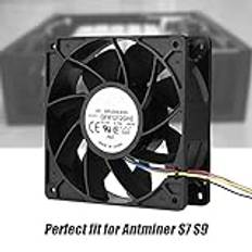 Byte Av Kylfläkt, Utbyte Av Fläktar med 4-stiftskontakt DC 12V 2.7A 6000RPM Kylfläkt Ersättningsdatorfodral Fläkt för Antminer S7 S9 Axiellt Hölje Kylfläkt CPU-kylning