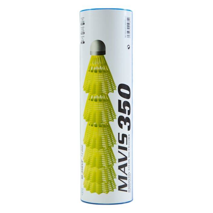 MAVIS 350 6 PCS TUBE MID, Unisex, Utrustning, Bollar, Badminton, Gul, Medium (Medium)