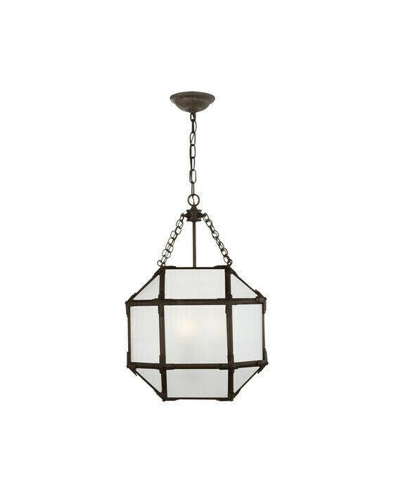 Visual Comfort Morris taklampa zink/frostat glas S (H54.7cm x B34.3cm)