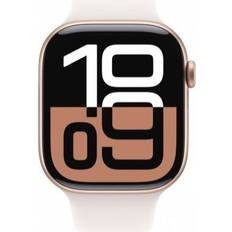 Apple Watch Series 10 GPS + Cellular 42 mm Rose Gold Aluminium Case with Light Blush Sport Band - M/L