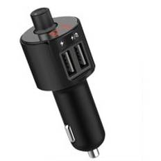 Victsing bil bluetooth fm-sändare trådlös fm-sändare dubbel usb mp3 spelare snabb laddning handsfree bil bt fm-sändare - Svart