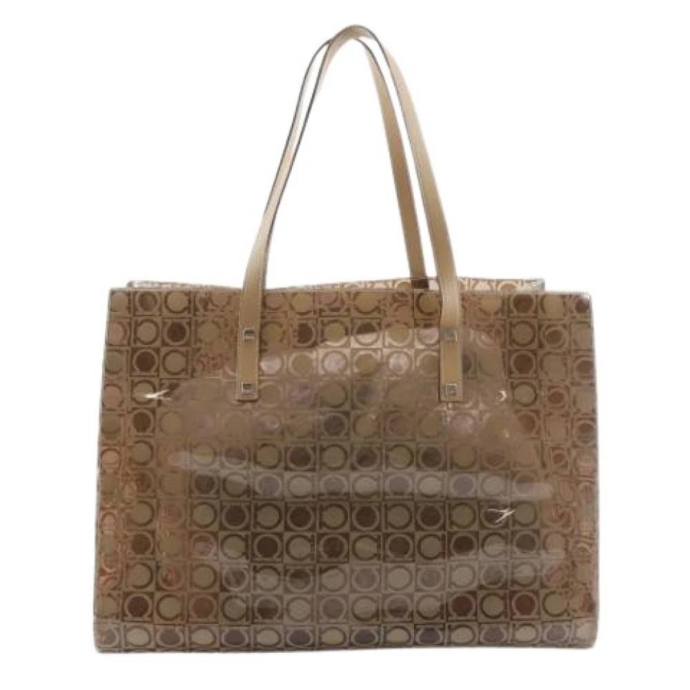 Salvatore Ferragamo Pre-owned Pre-owned Pouch Tote Bag - Vintage - Dame - Brun - ONE SIZE -