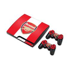 PS3 Slim skin til konsol og to controllere. Arsenal.