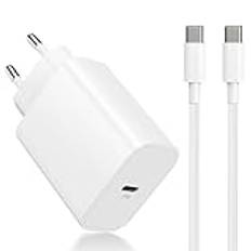 LUOSIKE USB C Laddare för iPhon 15 Pro/Max/Plus, 20W Adapter och 2m Typ-C- Kabel, Snabbladdare med Laddningskabel, USB C Charger, Även Kompatibel med Samsung Galaxy S23/S22, Google Pixel 8/7, etc.