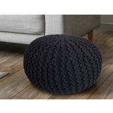 Ø 55 cm Knitting Stool pouf sittplats puffgolv kudde