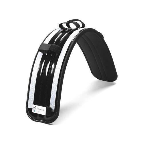 Racing Tack selepude - Glimmer - Sort - Neon Blå glimmer, Pony