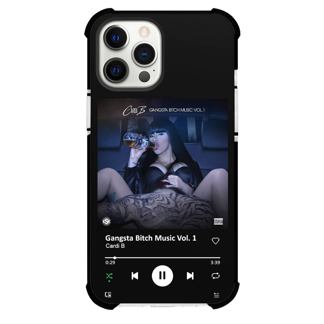 Cardi B Phone Case For iPhone Samsung Galaxy Pixel OnePlus Vivo Xiaomi Asus Sony Motorola Nokia - Cardi B Gangsta Bitch Music Vol 1 Album Cover Spotify Library Poster.