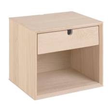Væghængt sengebord - lys eg - 36x32x33