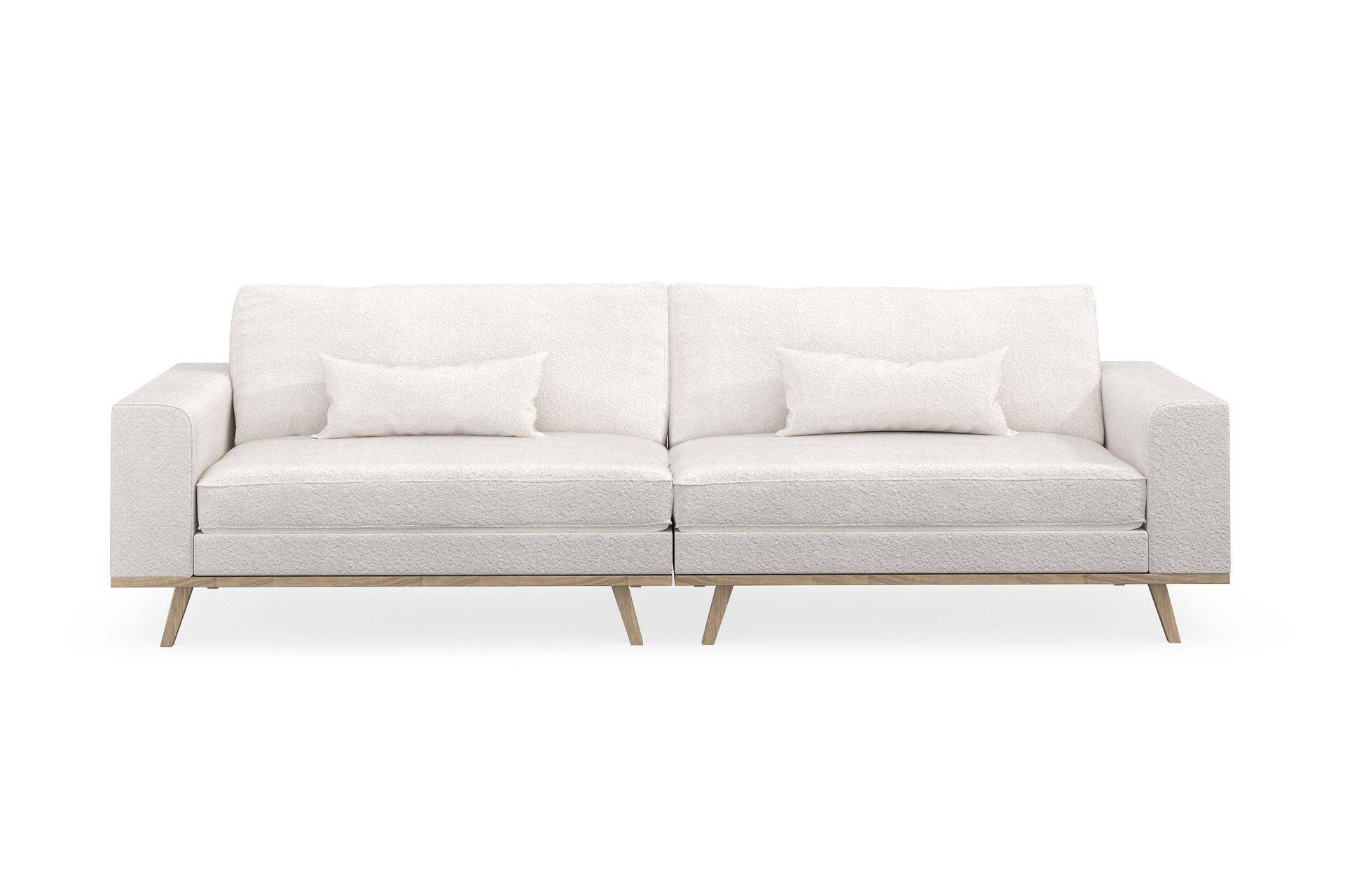 Copenhagen 4-personers Sofa i Bouclé - Hvid