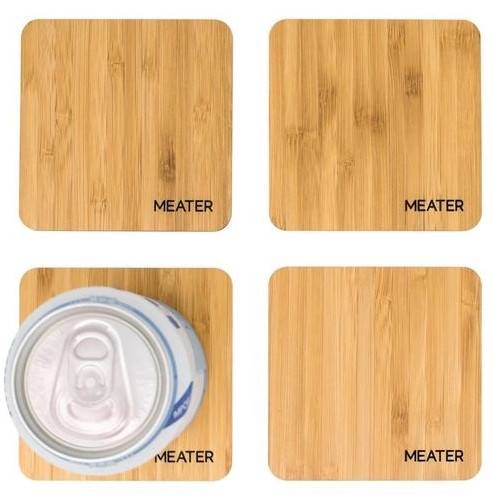 Meater Coasters – Bambudricksglasbrickor 4-pack
