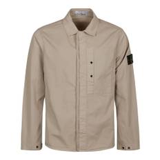 Stone Island, Jakke, Herre, Beige, L, Uld, Stilfuld Overshirt