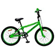 Amigo Fly – Barncykel för pojkar – 20 tum – med handbromsar och reflektor – BMX-cykel – från 5–8 år – grön